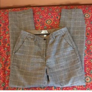 High waisted LL Bean Plaid Pants